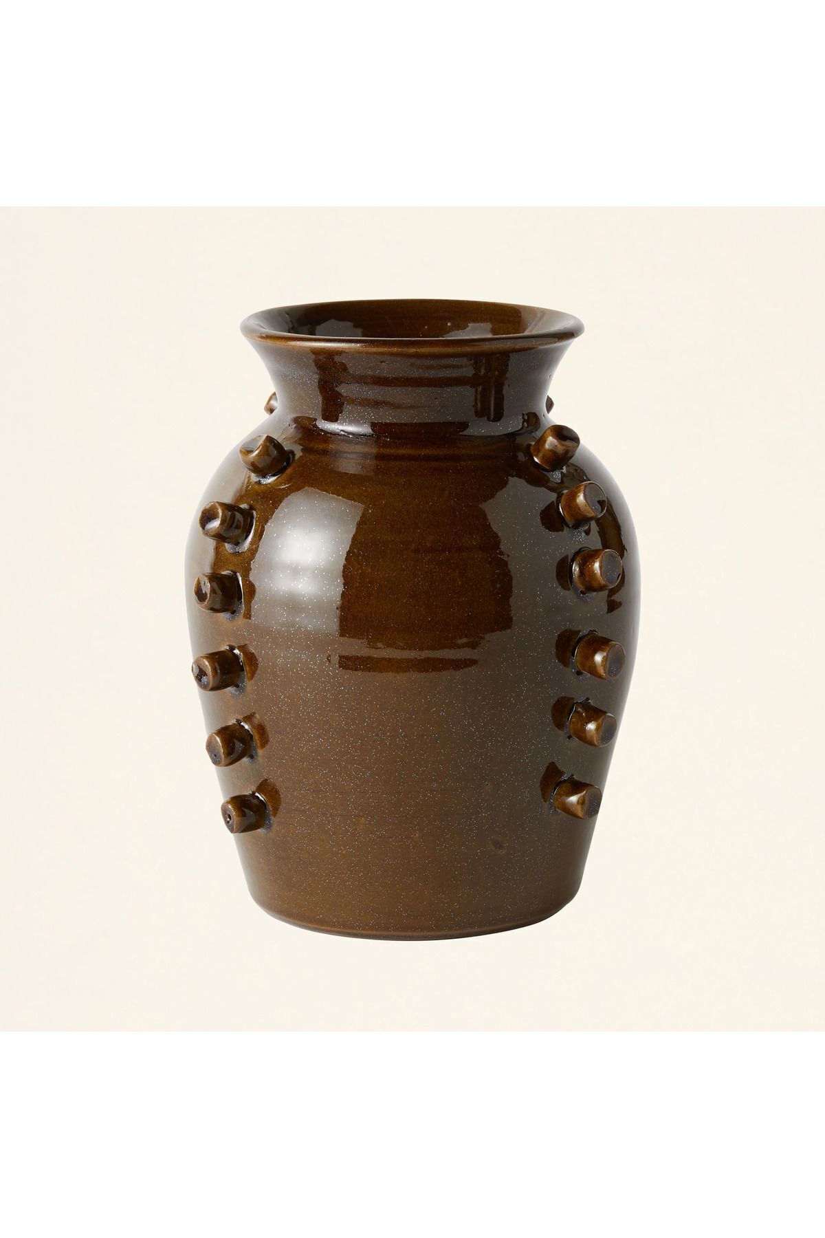 Çivi Desenli Terracotta Vazo