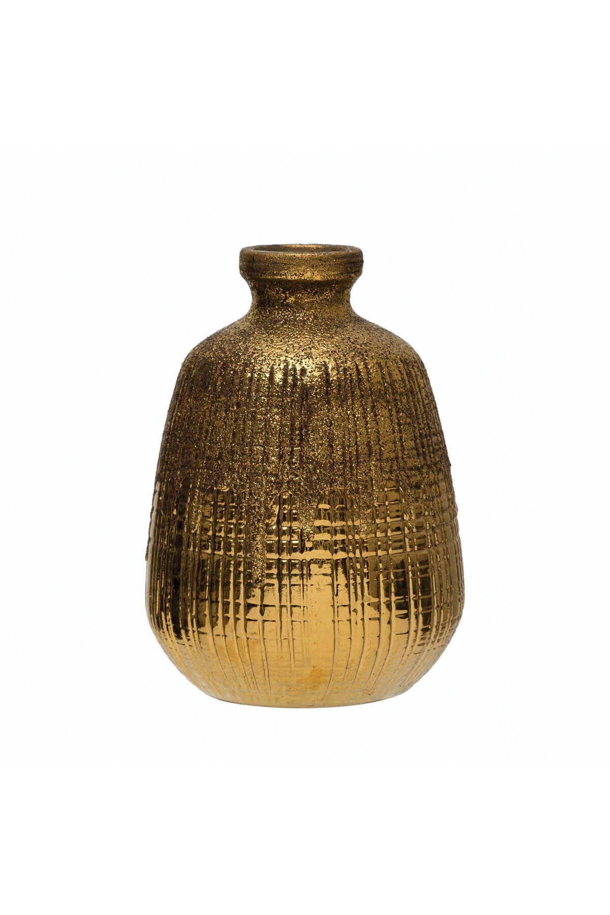 Terracotta Desenli Vazo