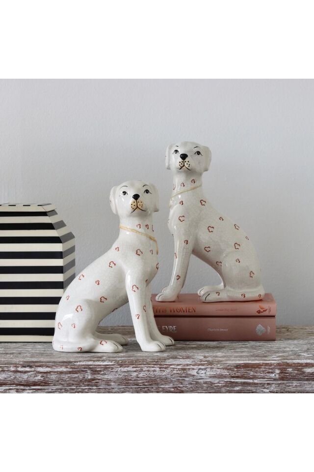 Hand-Painted Dekoratif Köpek Figürü