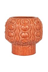Kabartmalı Terracotta Saksı