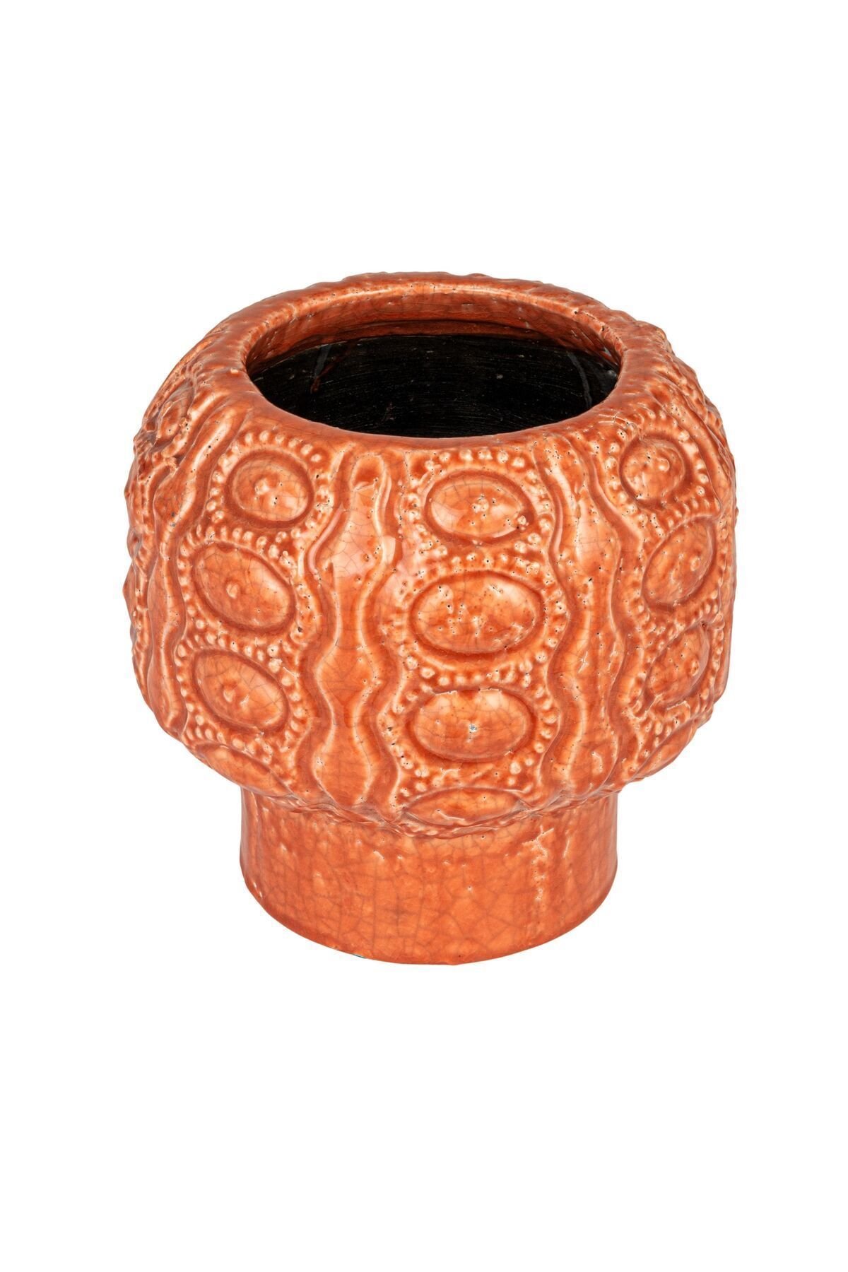 Kabartmalı Terracotta Saksı