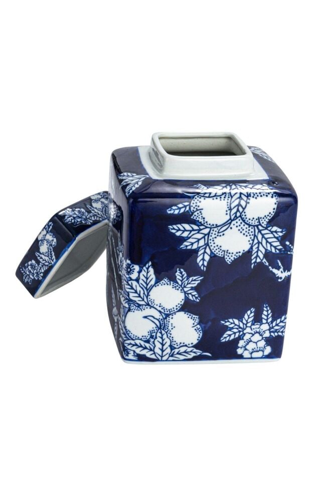 Mavi ve Beyaz Desenli Çini Vazo & Kavanoz