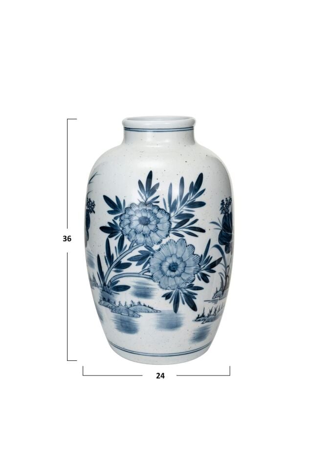 Hand-Painted Seramik Vazo