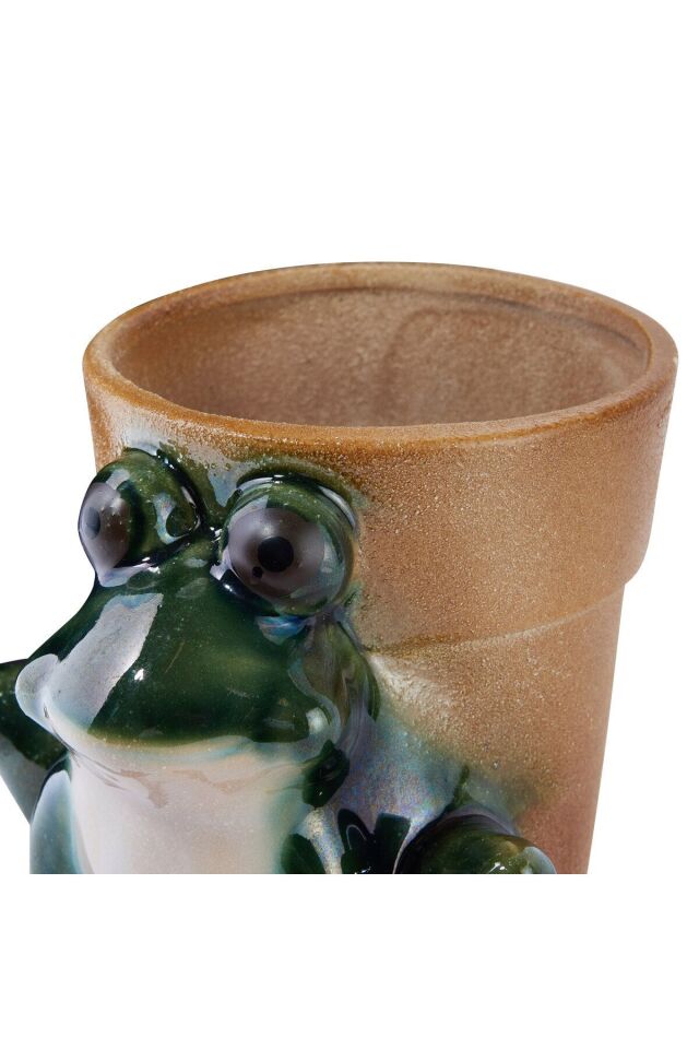 Seramik Kurbağa Saksı