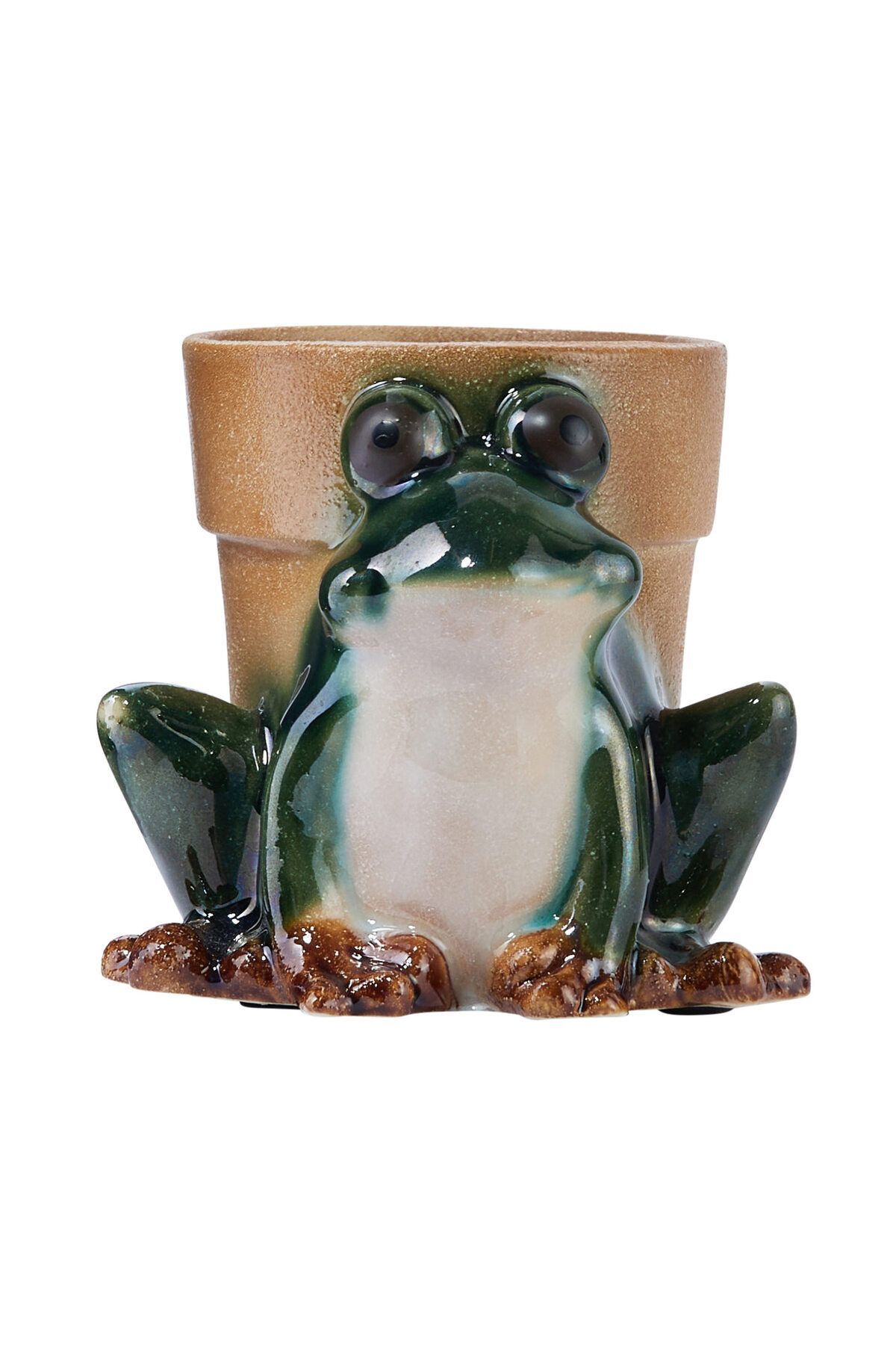 Seramik Kurbağa Saksı