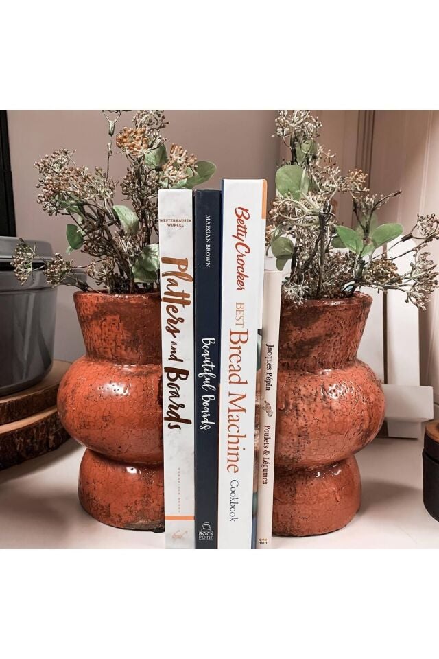 Terracotta Renkli Kitap Destekleri