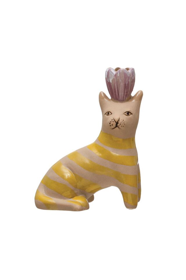 Hand-Painted Kedi Mum Tutacağı