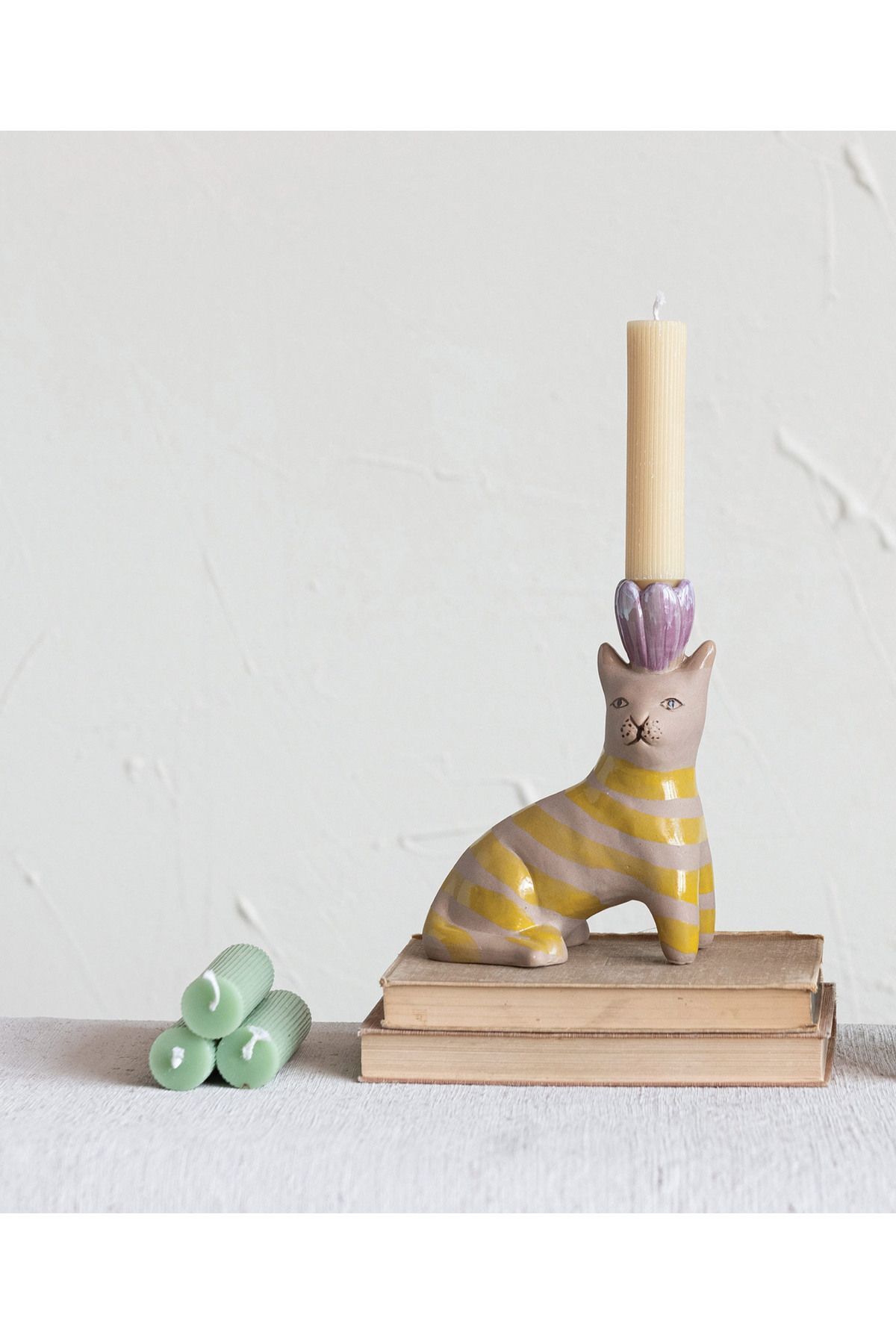 Hand-Painted Kedi Mum Tutacağı