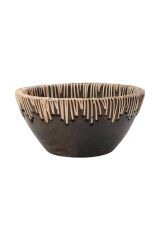 Dekoratif Rattan Dikişli Kase