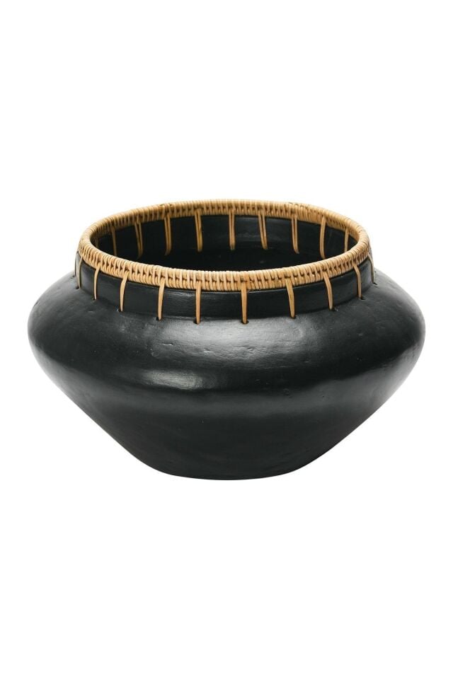 Rattan Dikişli El Yapımı Vazo
