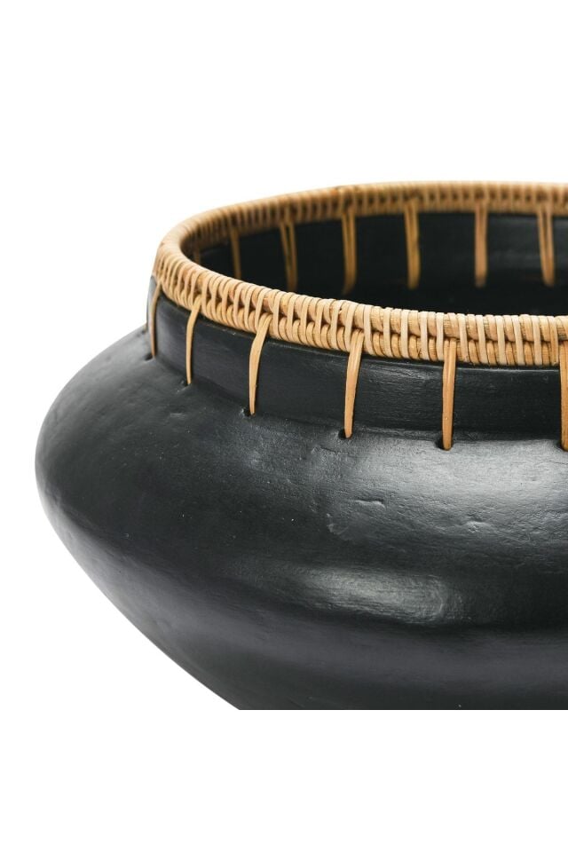 Rattan Dikişli El Yapımı Vazo