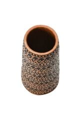 El Yapımı Kabartmalı Terracotta Vazo